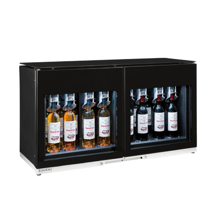 8-bottle wine bar - brings wine to the correct temperature and preserves open bottles