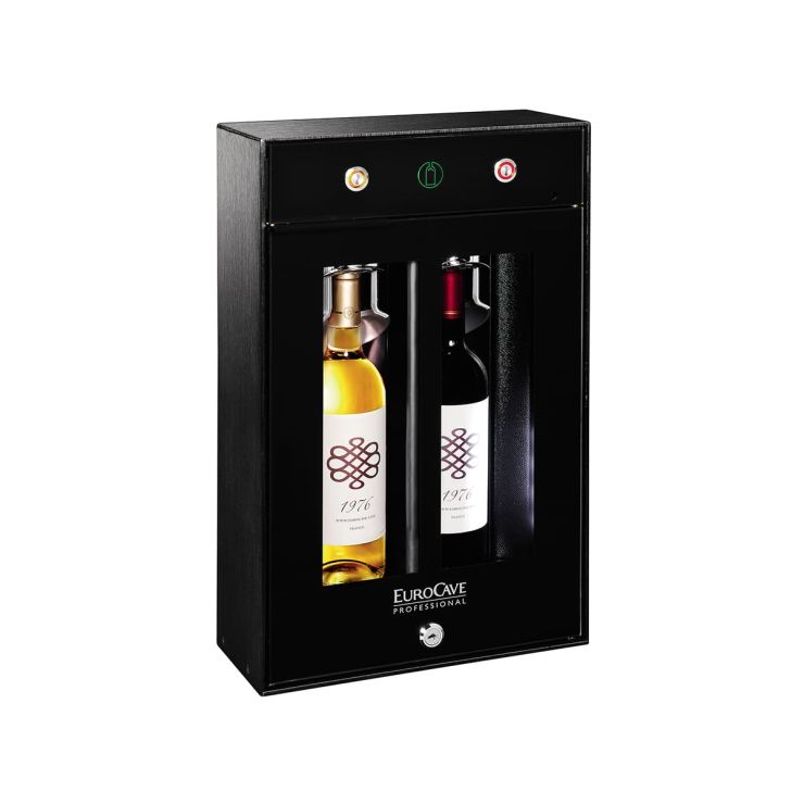 2-bottle wine bar - brings wine to the correct temperature and preserves open bottles