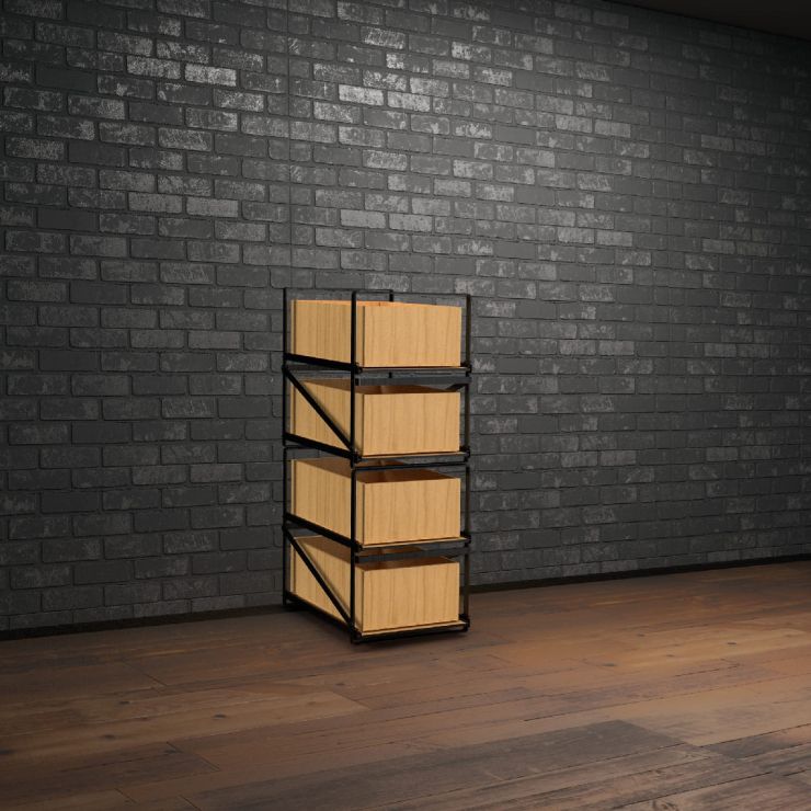 Storage system for 12-bottle wine cases