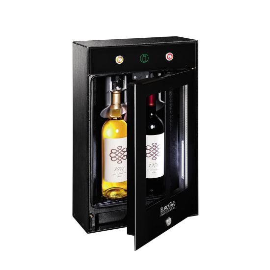 2-bottle wine bar - brings wine to the correct temperature and preserves open bottles