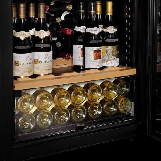 Large wine serving cabinet, 3-temperatures - Pure