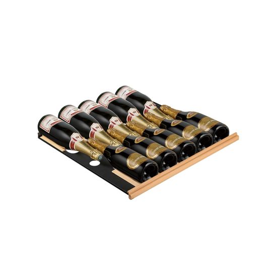Sliding shelf with wooden front - 10 Champagne bottles Sliding shelf with wooden front - 10 Champagne bottles