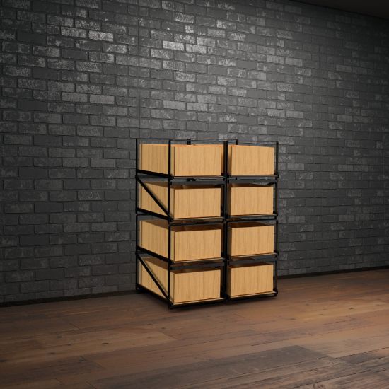 Storage system for 12-bottle wine cases