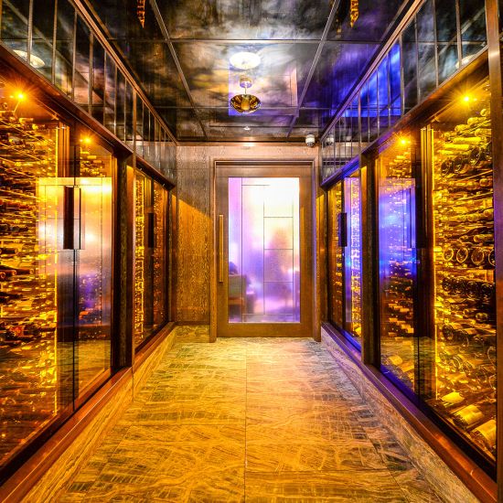 Professional double-door refrigerated wine display cabinet, single temperature, 180 bottles - ShowCave