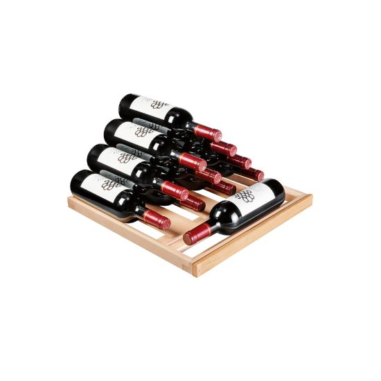 Storage shelf light oak front - 22 bottles