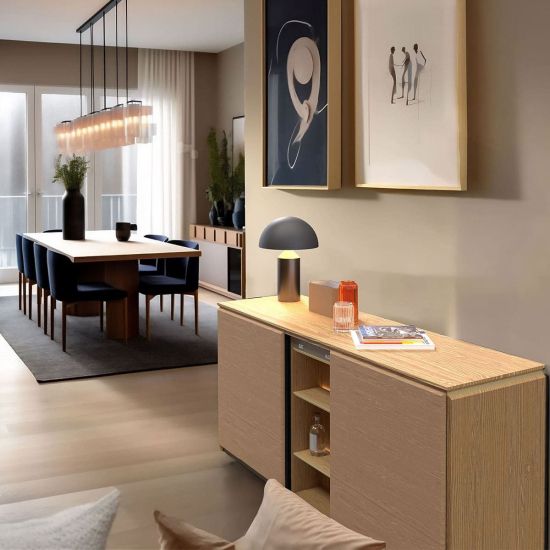 2-temperature sideboard wine cabinet in light oak - Harmonie