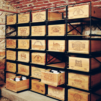 Storage system for 12-bottle wine cases