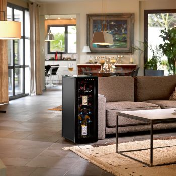 12-bottle wine bar - brings wine to the correct temperature and preserves open bottles 12-bottle wine bar - brings wine to the correct temperature and preserves open bottles