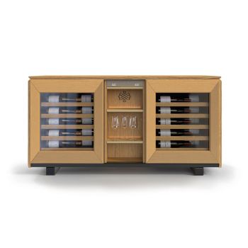 2-temperature sideboard wine cabinet in light oak - Harmonie 2-temperature sideboard wine cabinet in light oak - Harmonie