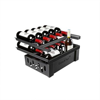 wine service kit aglossy black front - 16 bottles