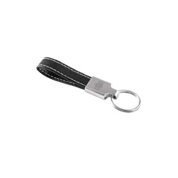 EuroCave keyring in stainless steel and leather EuroCave keyring in stainless steel and leather
