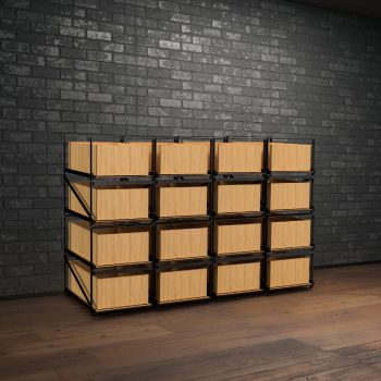 Storage system for 12-bottle wine cases