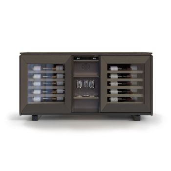 2-temperature sideboard wine cabinet in brown smoked - Harmonie 2-temperature sideboard wine cabinet in brown smoked - Harmonie