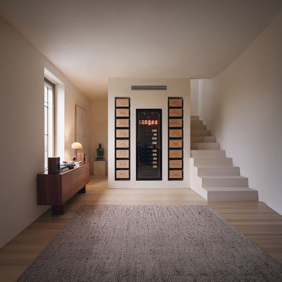 Pull-out storage for wine cases - from 24 bottles