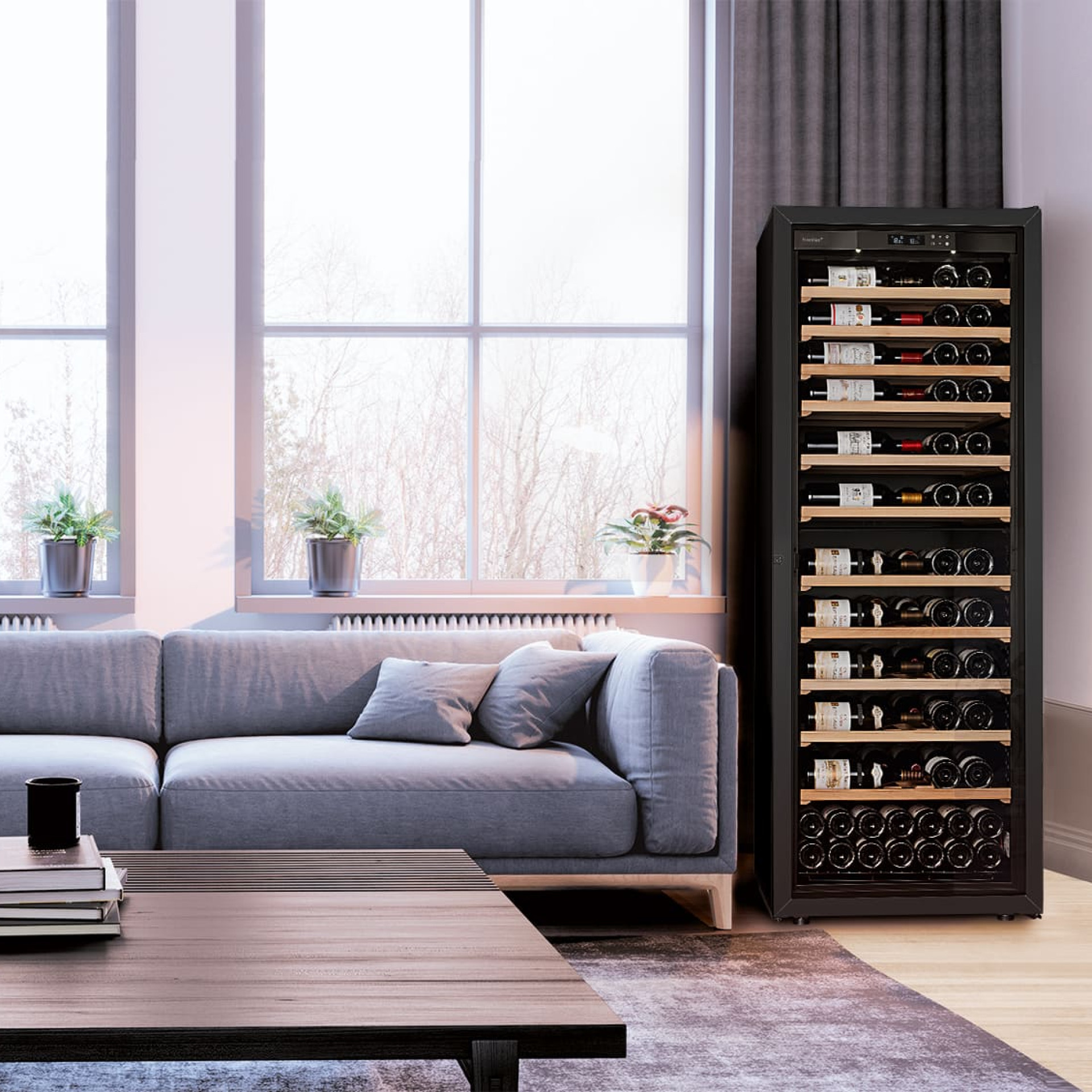 2-temperature, 3-temperature or multi-temperature wine coolers for serving wines