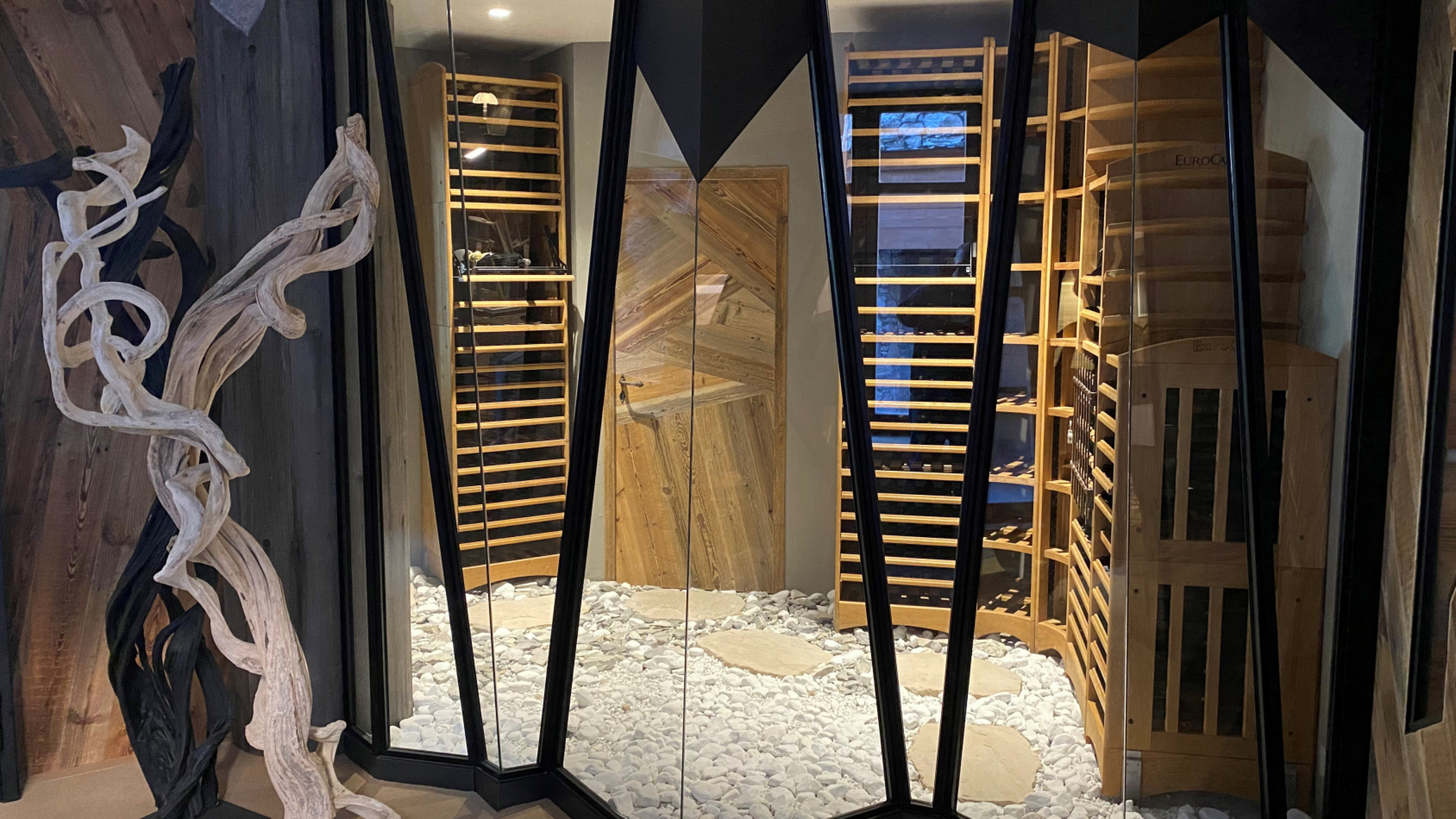 Dream wine cellar design. Air-conditioned spaces and furniture designed for wine storage. Evolution of furniture over time depending on your collection. Inspiration.