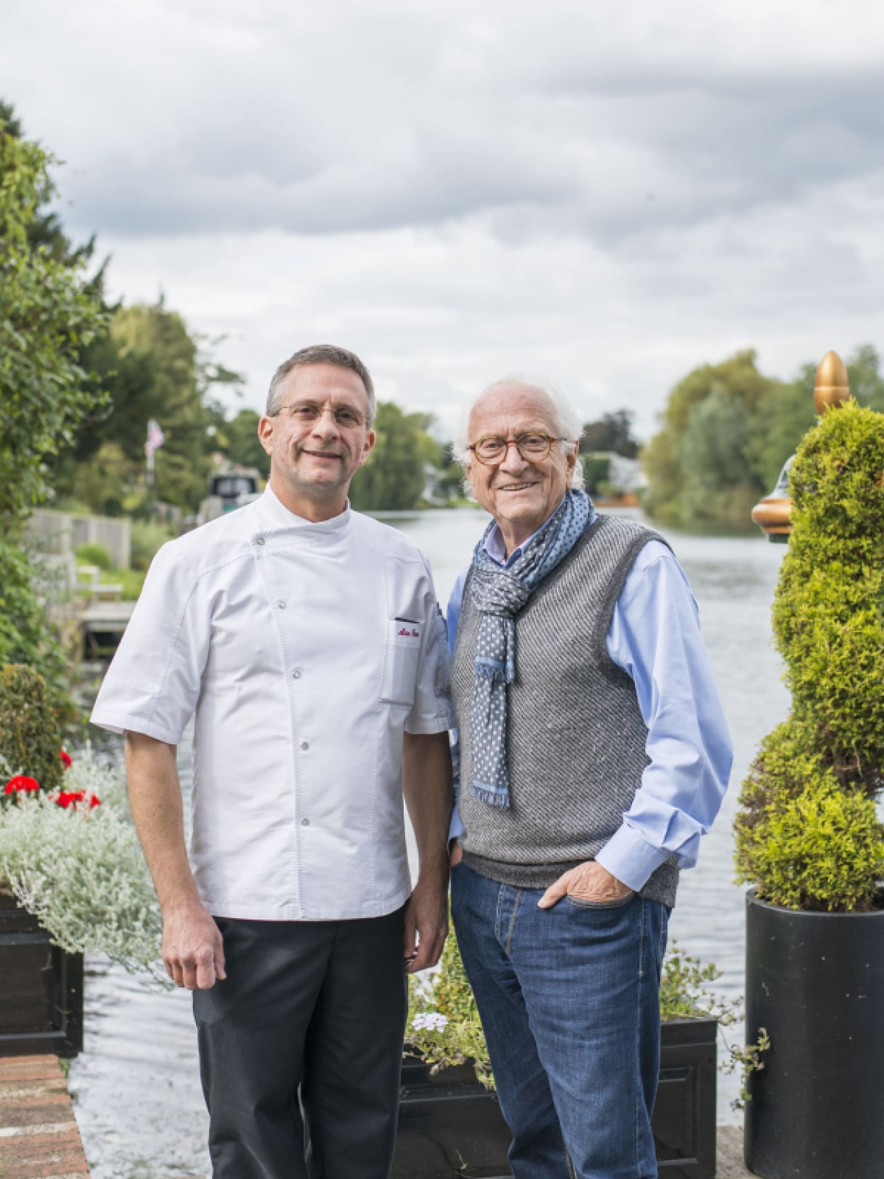 Michel Roux Sr, the famous starred Chef, renewed his trust in EuroCave - Photo: Michel Roux and his son, Alain Roux