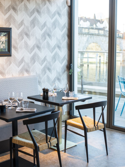 Michel Roux Sr, the famous starred Chef, renewed his trust in EuroCave - Photo: Roux at Skindles, a chic French inspired Brasserie Michel Roux Sr, the famous starred Chef, renewed his trust in EuroCave - Photo: Roux at Skindles, a chic French inspired Brasserie