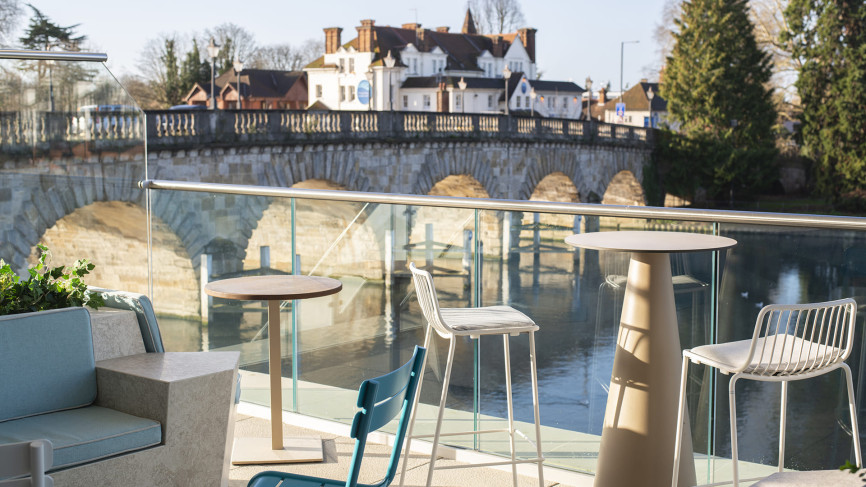 Michel Roux Sr, the famous starred Chef, renewed his trust in EuroCave - Photo: Roux at Skindles, a chic French inspired Brasserie Michel Roux Sr, the famous starred Chef, renewed his trust in EuroCave - Photo: Roux at Skindles, a chic French inspired Brasserie