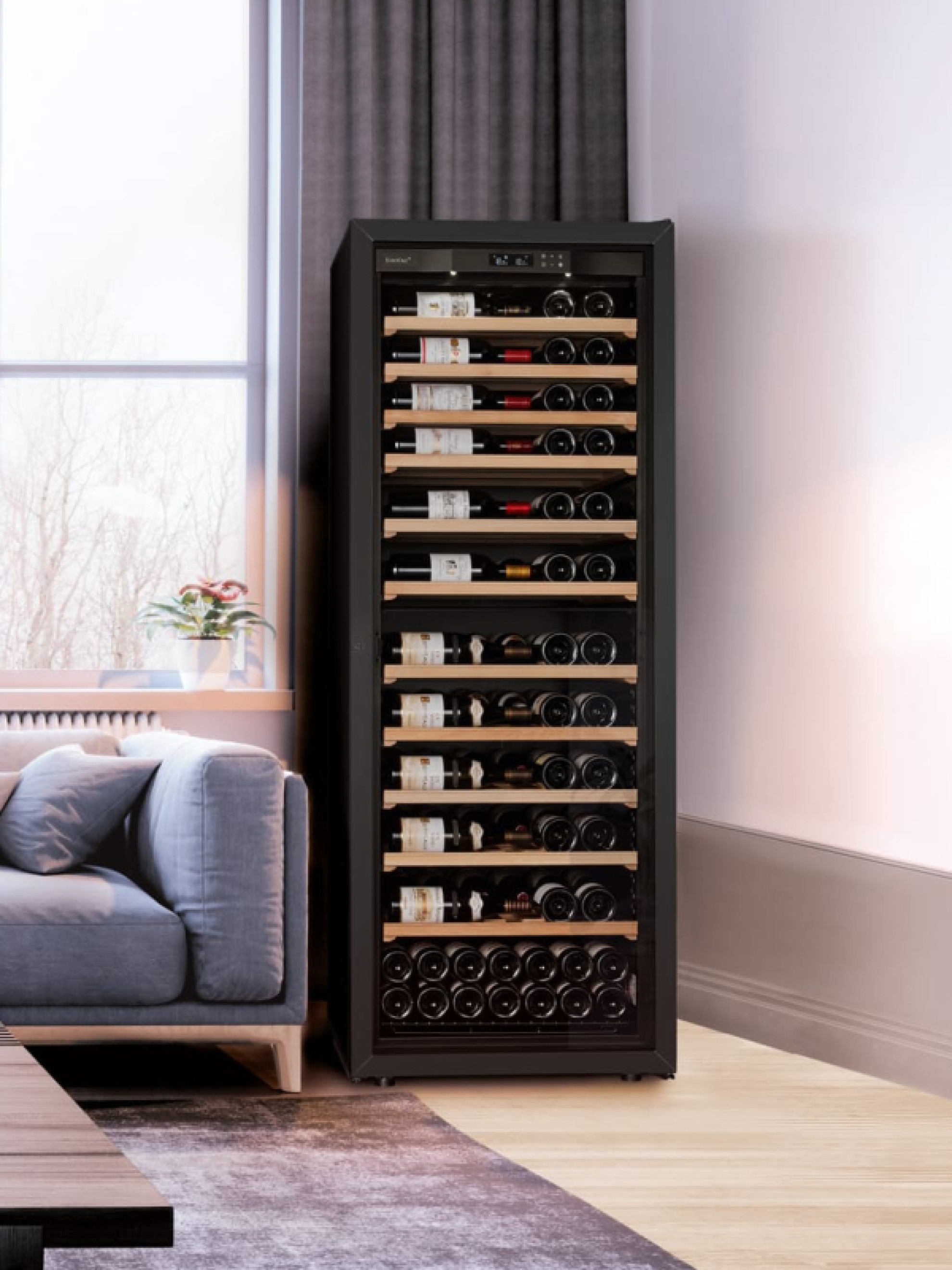 Large multi-temperature wine cooler with temperature staggering from top to bottom - Première EuroCave