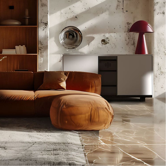 Solid door unit with 2 temperature zones, matt white lacquered