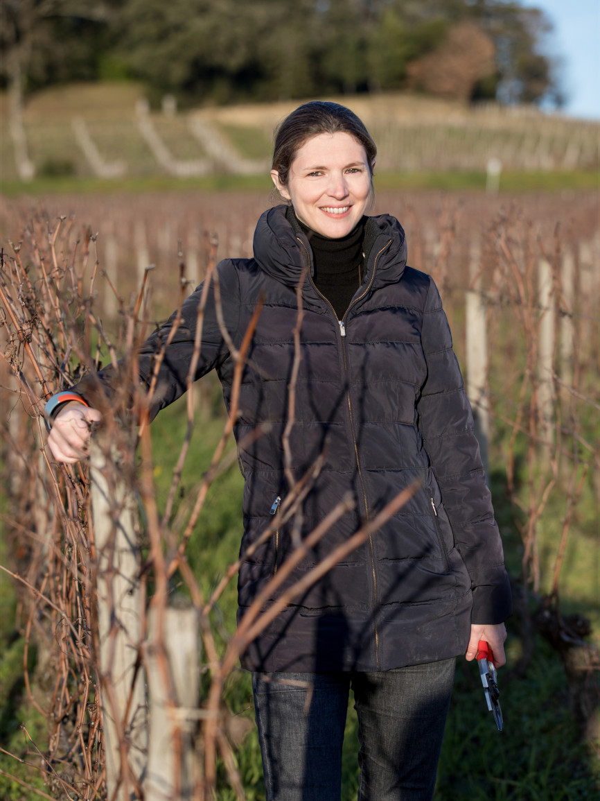 Portrait Stéphanie de Boüard-Rivoal, CEO of Château Angelus, France Portrait Stéphanie de Boüard-Rivoal, CEO of Château Angelus, France
