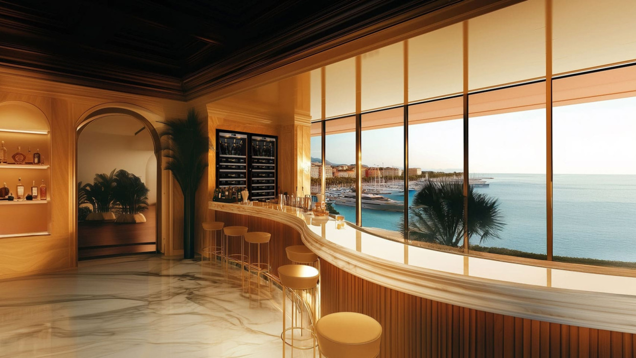 Maritime hospitality : EuroCave champagne coolers on a cruise ship, showcasing bottles and blending harmoniously with the bar’s interior design. Maritime hospitality : EuroCave champagne coolers on a cruise ship, showcasing bottles and blending harmoniously with the bar’s interior design.