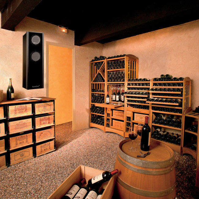 Ventilated cold wine cellar conditioner for temperature and humidity control with air renewal. Supplied with remote control. Cooling capacity up to 50m³. Ventilated cold wine cellar conditioner for temperature and humidity control with air renewal. Supplied with remote control. Cooling capacity up to 50m³.