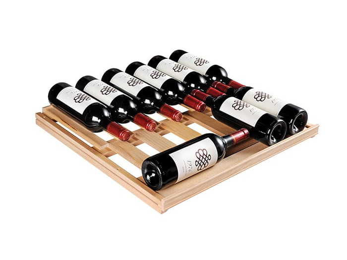 Presentation shelf to highlight a bottle by positioning it with the label in front - capacity 9 bottles Presentation shelf to highlight a bottle by positioning it with the label in front - capacity 9 bottles