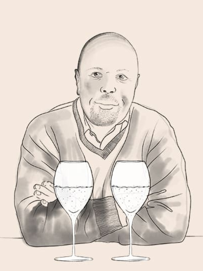 In the cellar of champagne critic Alberto Lupetti