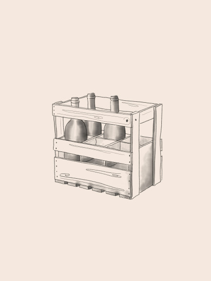 Illustration of wine storage
