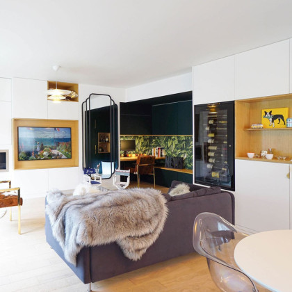 Seamless built-in wine storage solution for a high-end Parisian residential project.