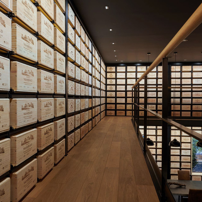 Dream wine cellars: wine wall created with modular wine racks that can be assembled endlessly to design the perfect wine cellar.