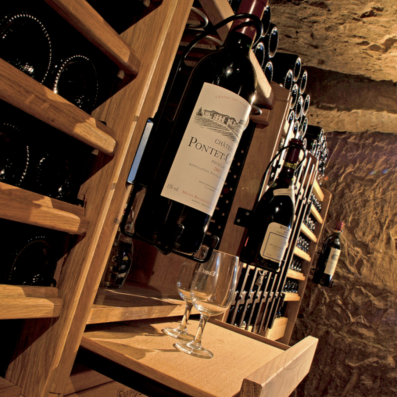 Oak wine racks Modulothèque EuroCave